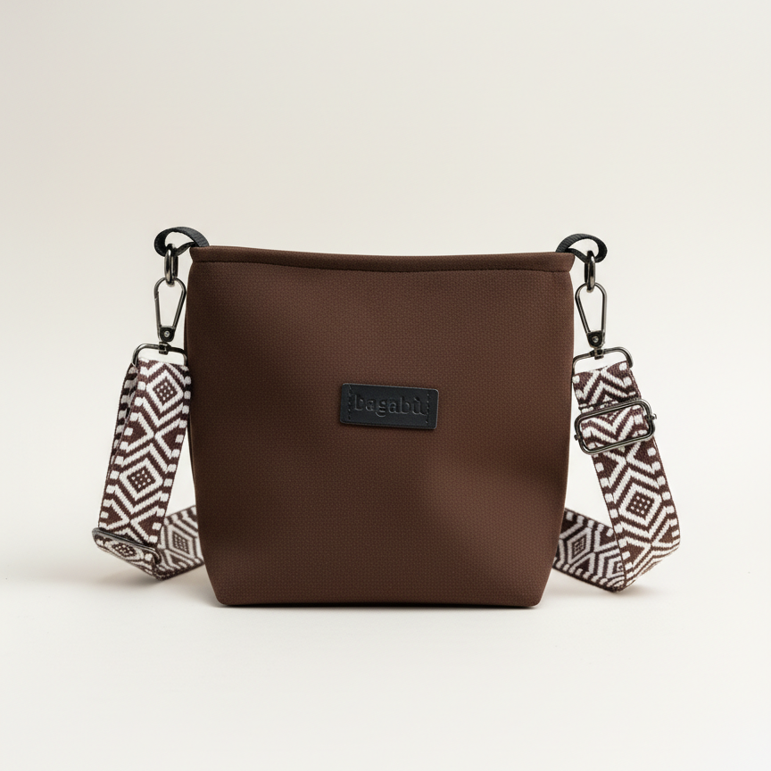 Cacao Brown Alcantara Marshmallow Bag