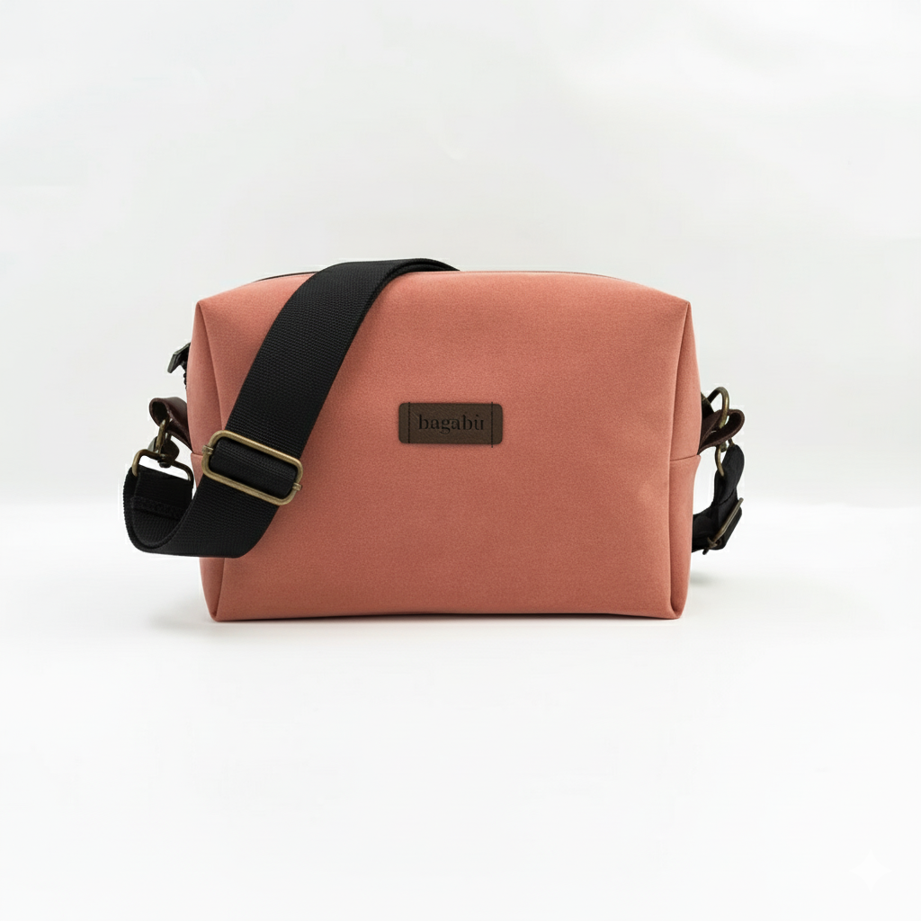 Salmon Alcantara Bag