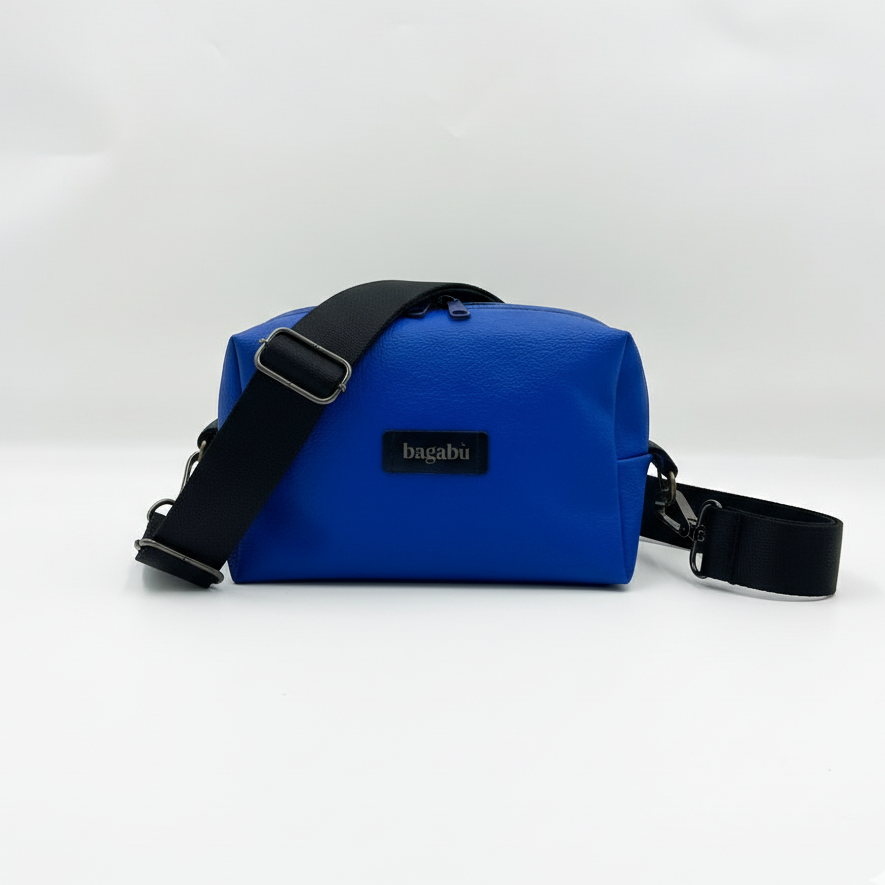 Blue Leather Piccolo Bag