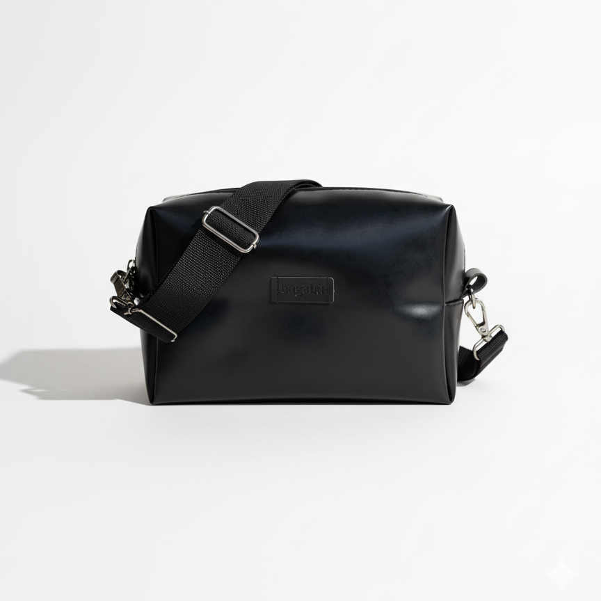 Night Black Rubber Bag