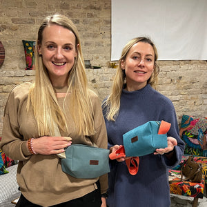 workshop participants with rambler bags