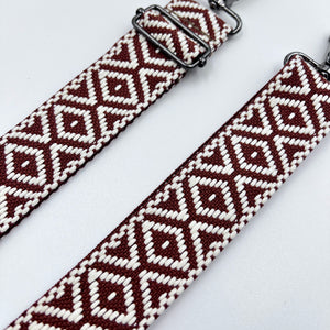 White/Bordo Shoulder Strap