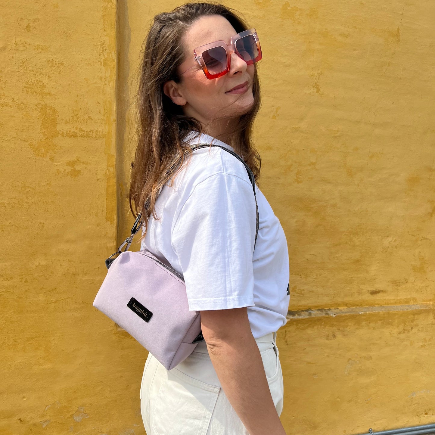 light purple bag
