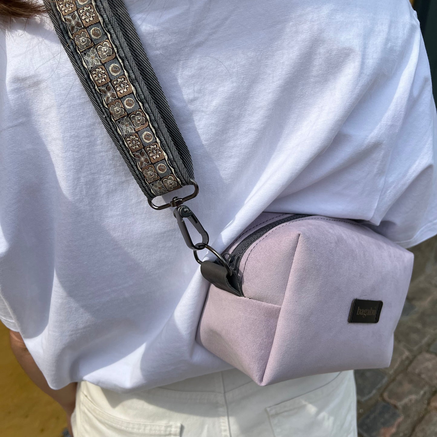 light purple bag