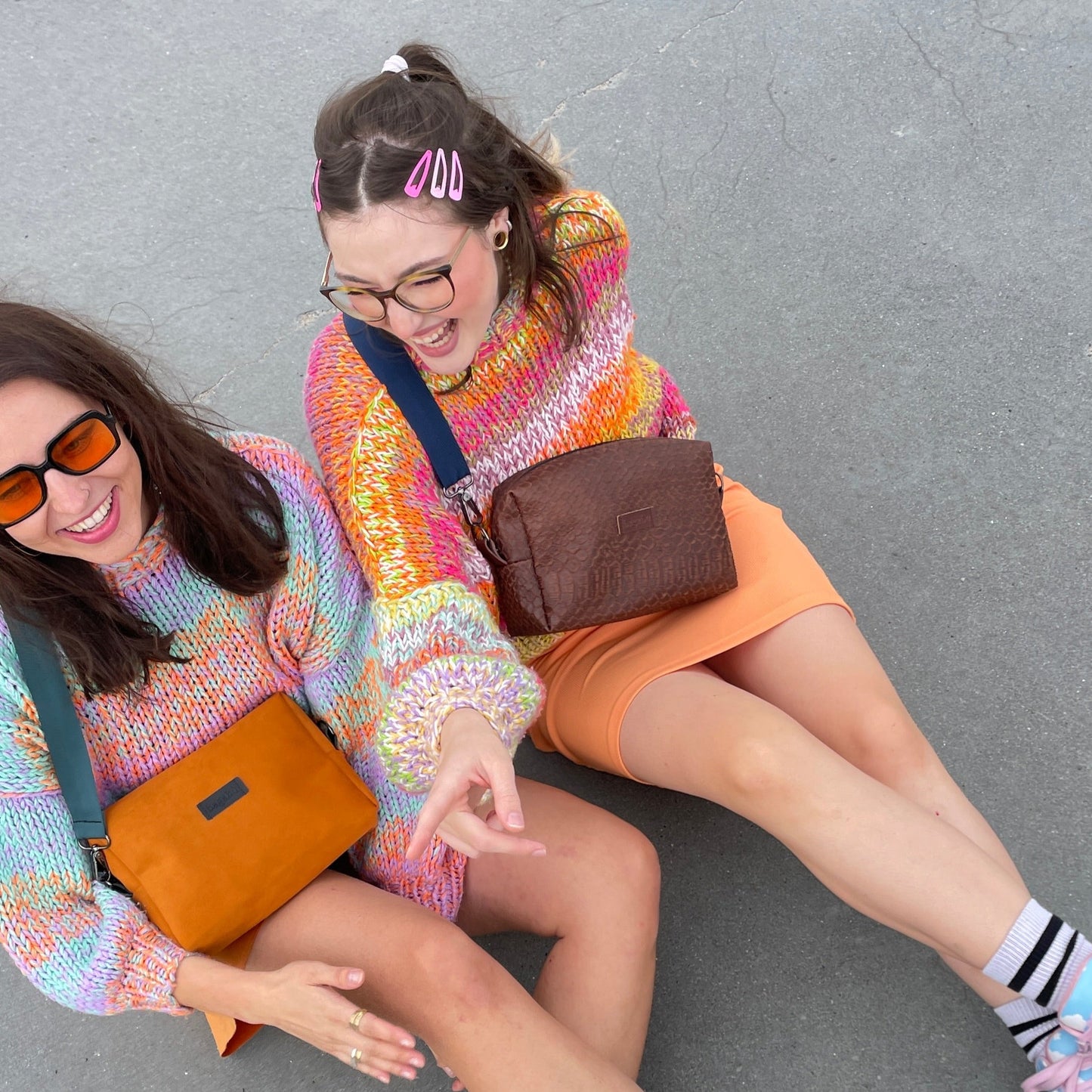 orange and brown bag