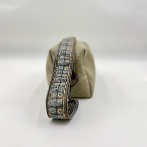 Dog collar with decorative pattern on a light gray background