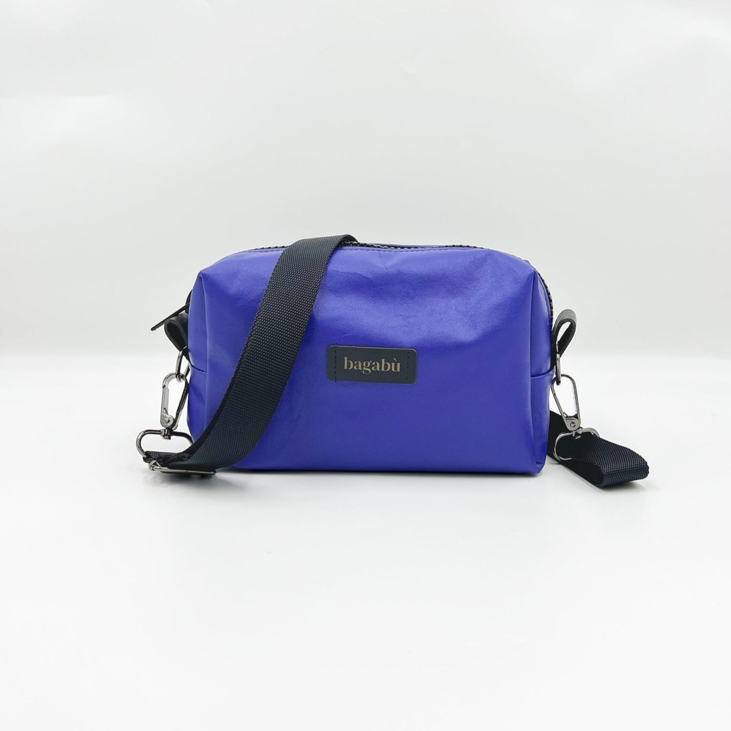 purple leather bag
