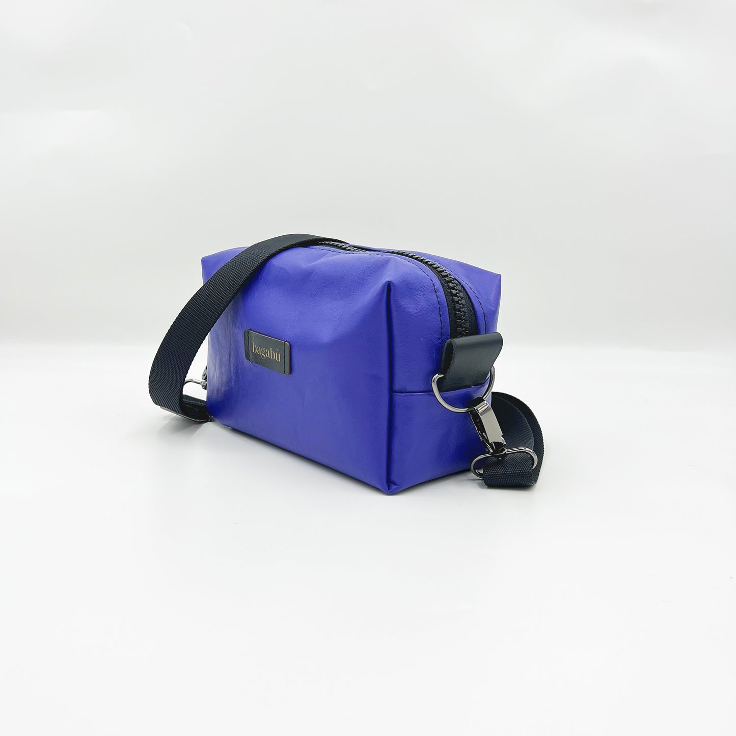 purple leather bag
