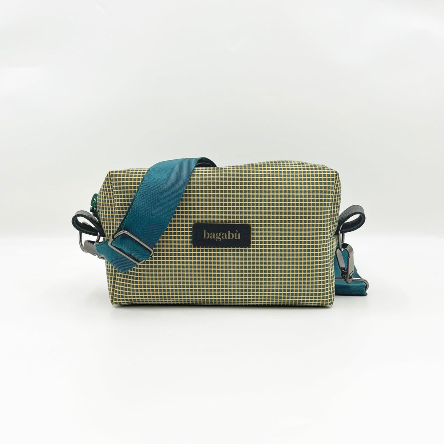 striped yellow and green bag