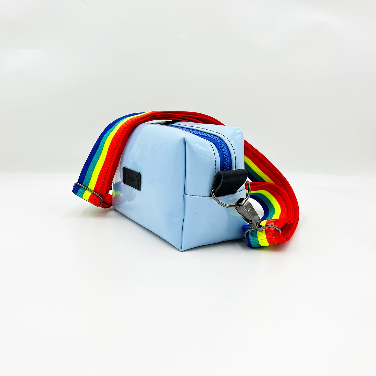 baby blue rubber bag