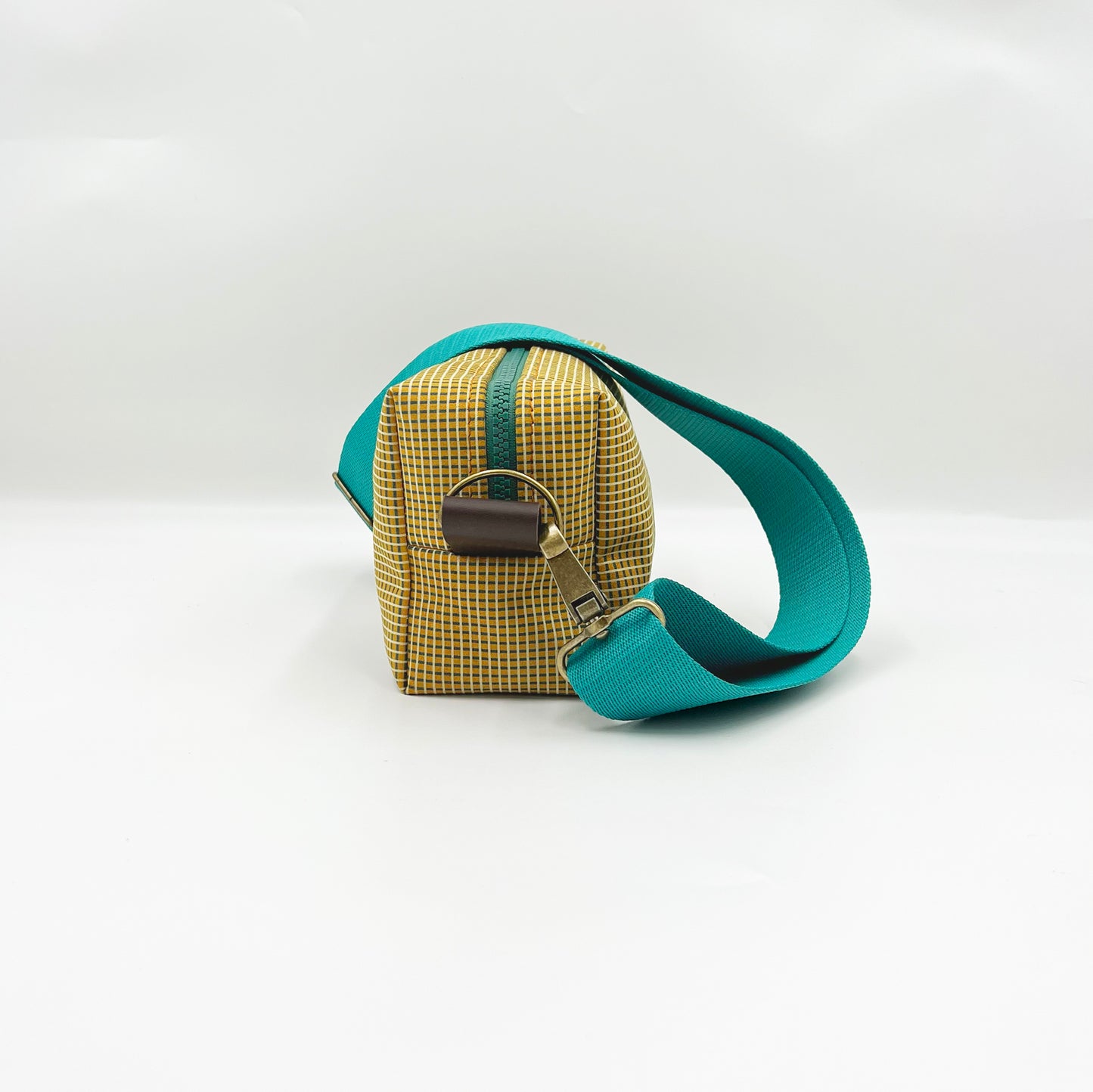 yellow with stripes bag