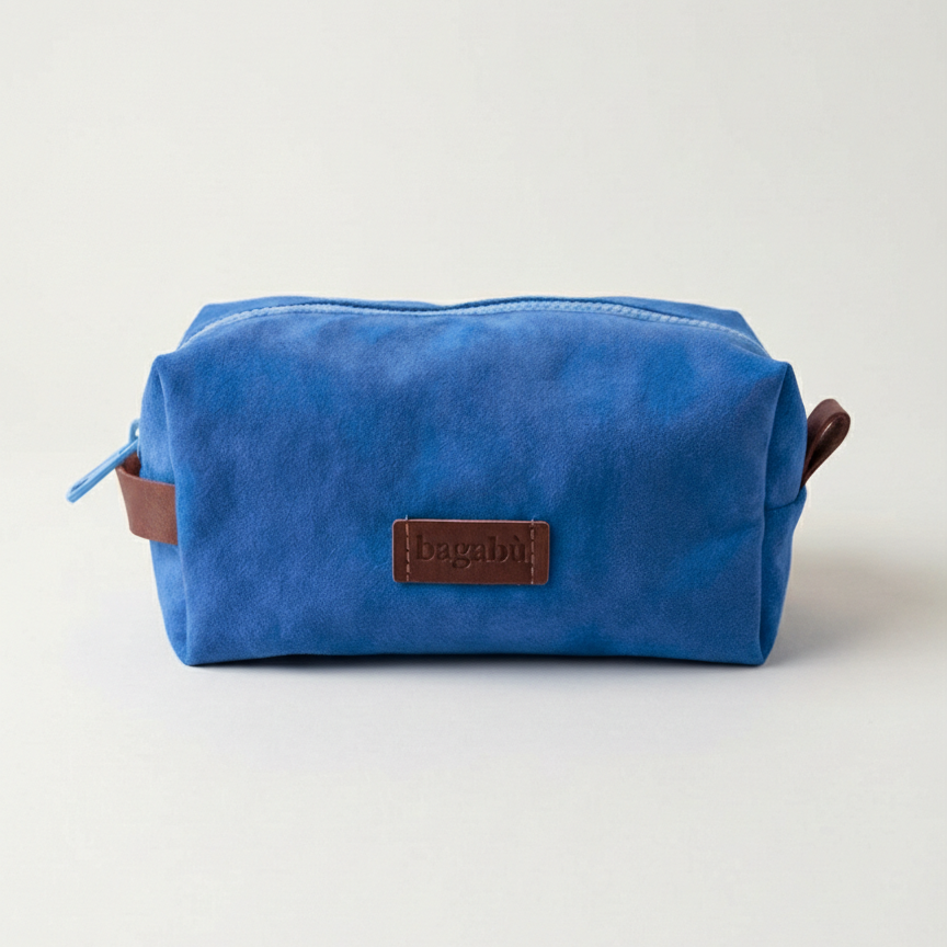 deep blue topiletry bag