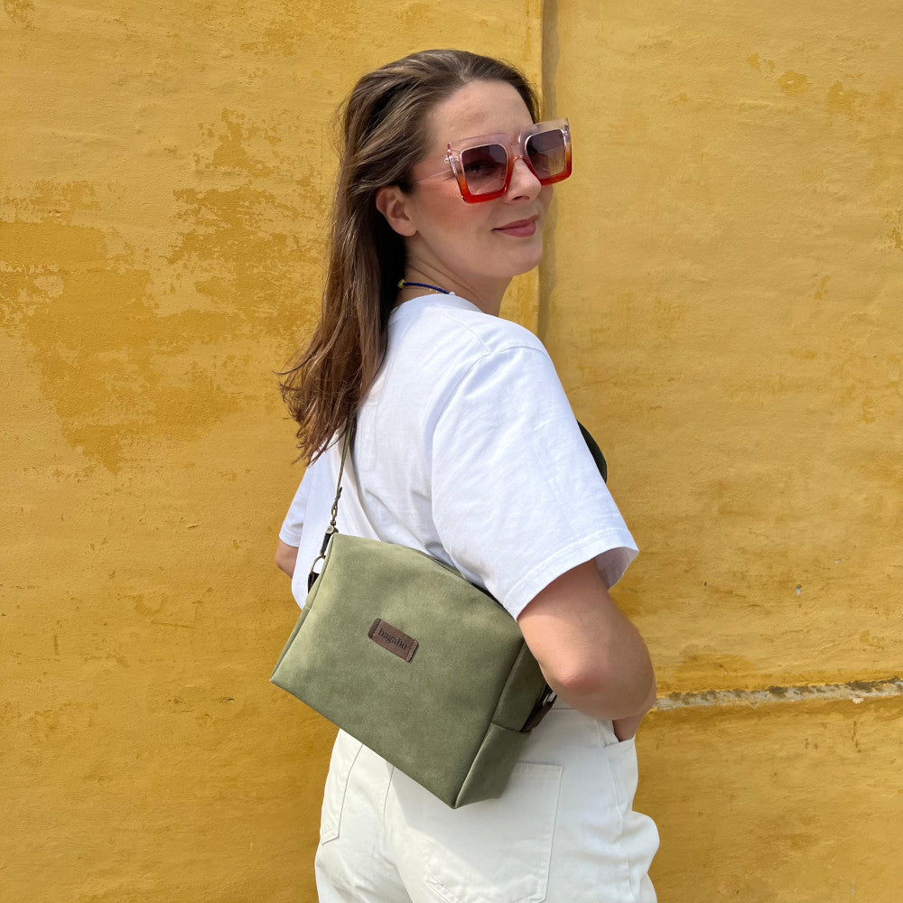 green unisex bag