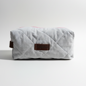 gray toiletry bag