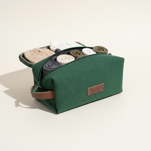 green traveling bag