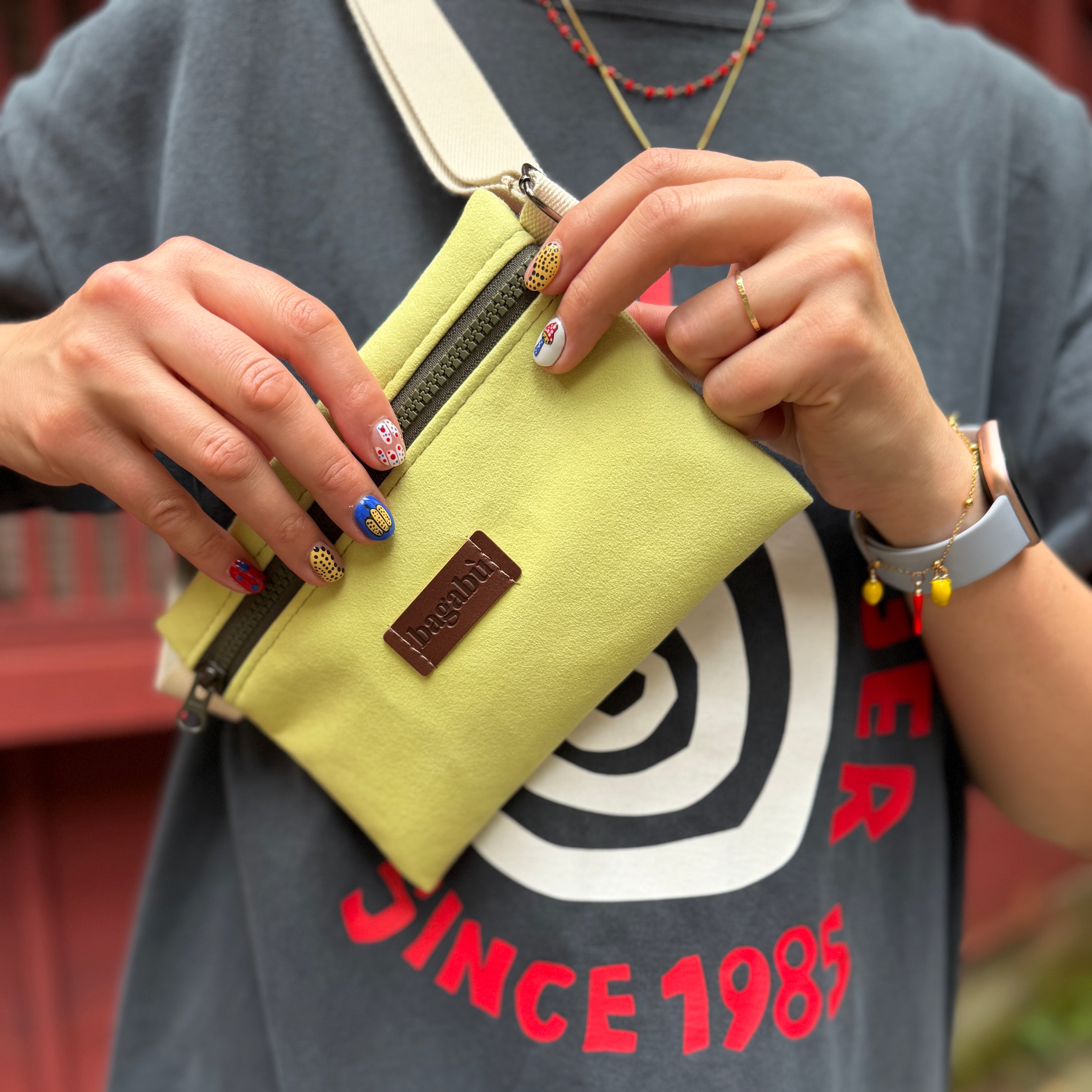 lemon green belt bag