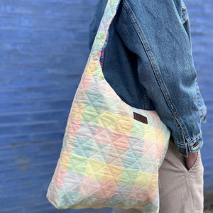multi soft colors hobo bag
