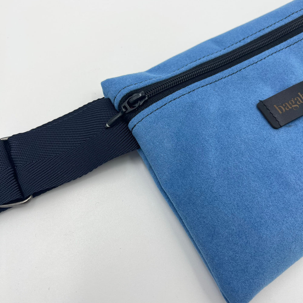 light blue belt bag