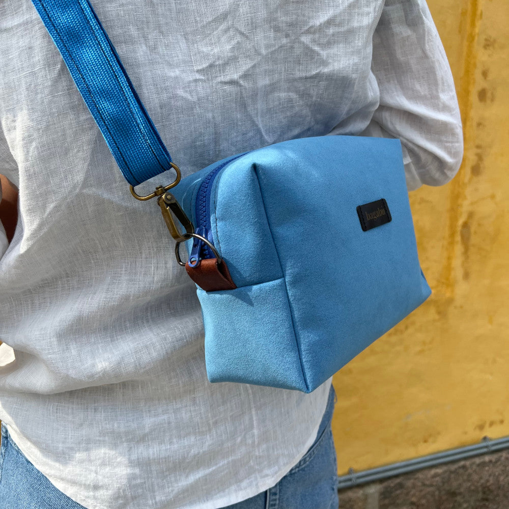 light blue unisex bag
