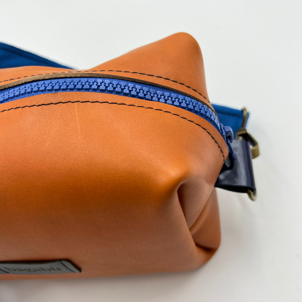 orange leather bag