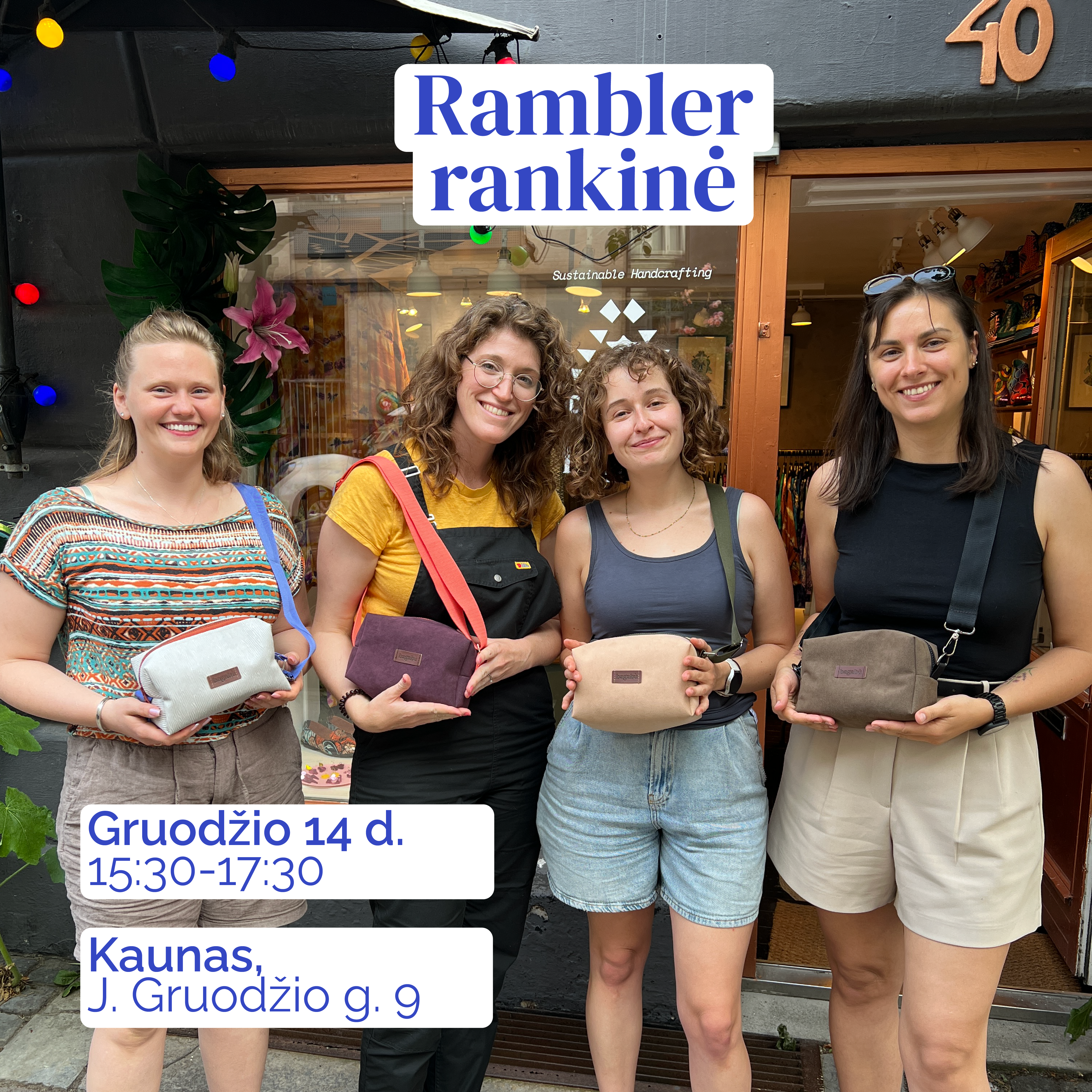 Dibrtuvės - Susikurk Tvarią Rankinę (12/14 Kaunas)