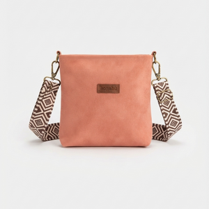 salmon pink marshmallow bag