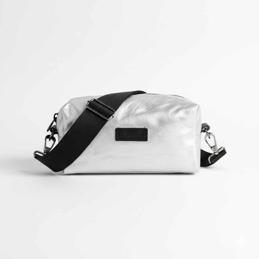 silver leather piccolo bag