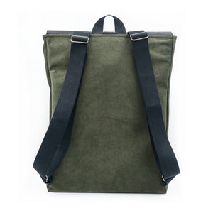 Green and black backpack