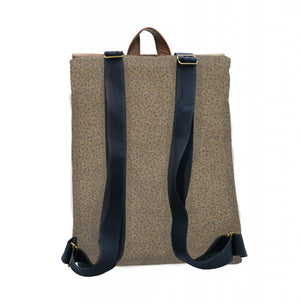 brown leather backpack