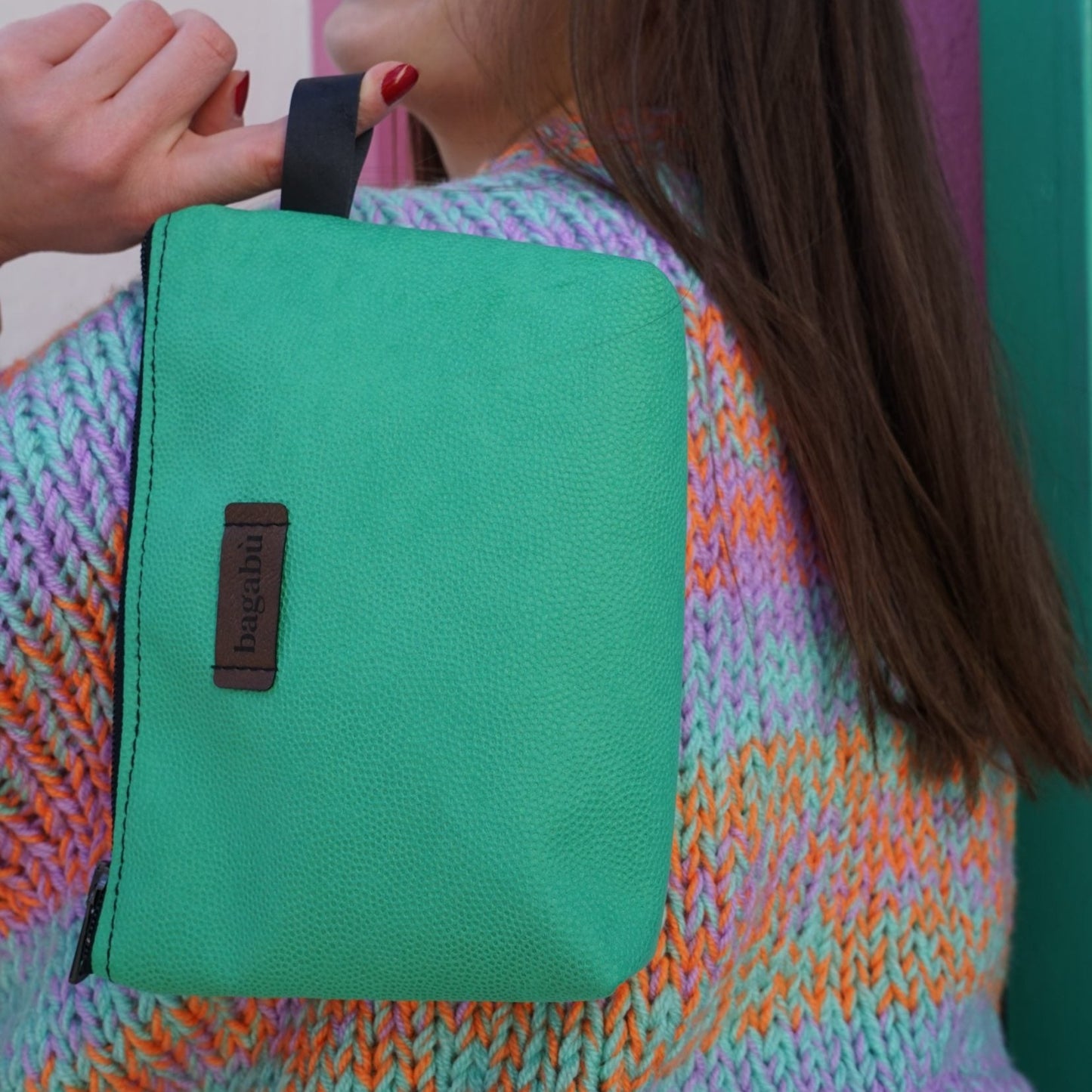 flash green mini toiletry bag