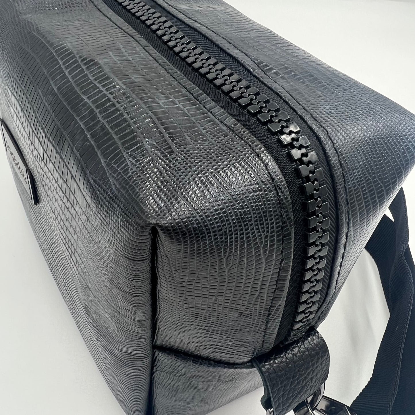 black eco leather bag