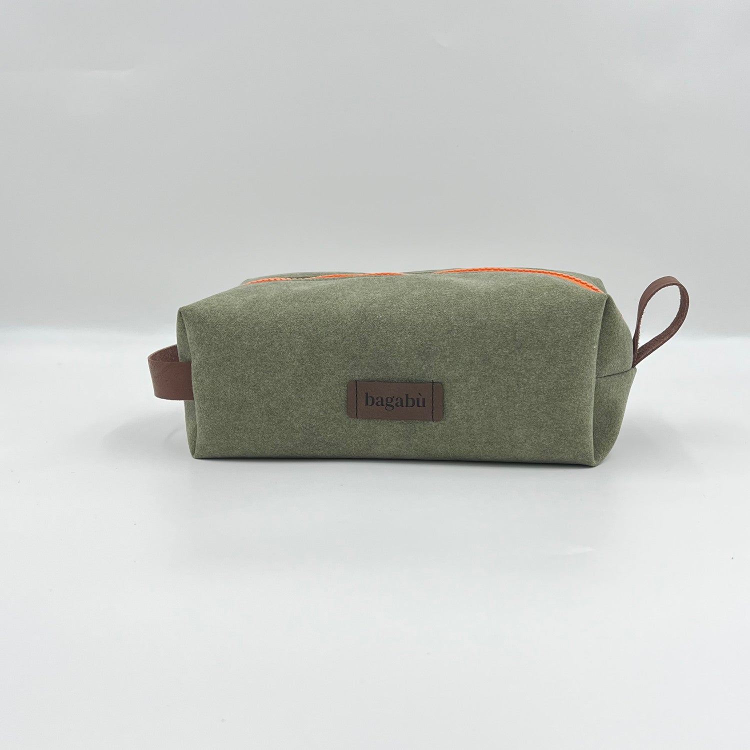 green toiletry bag