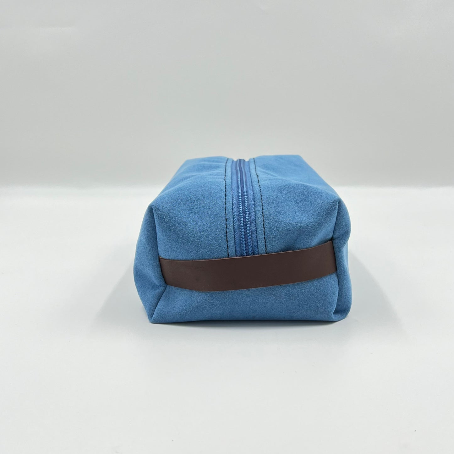 blue makeup bag