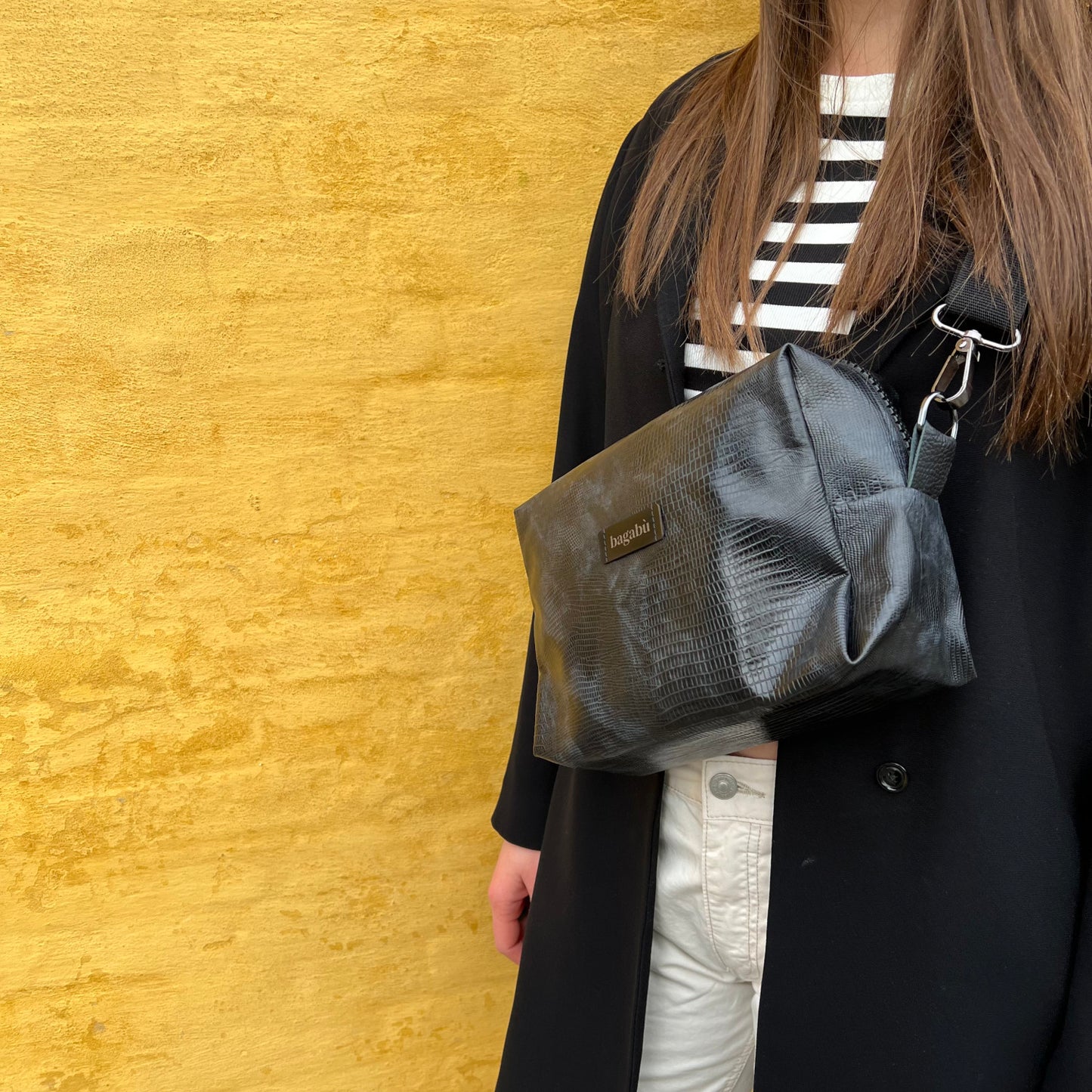 black eco leather bag