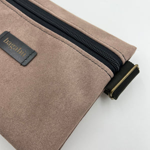 light brown belt bag