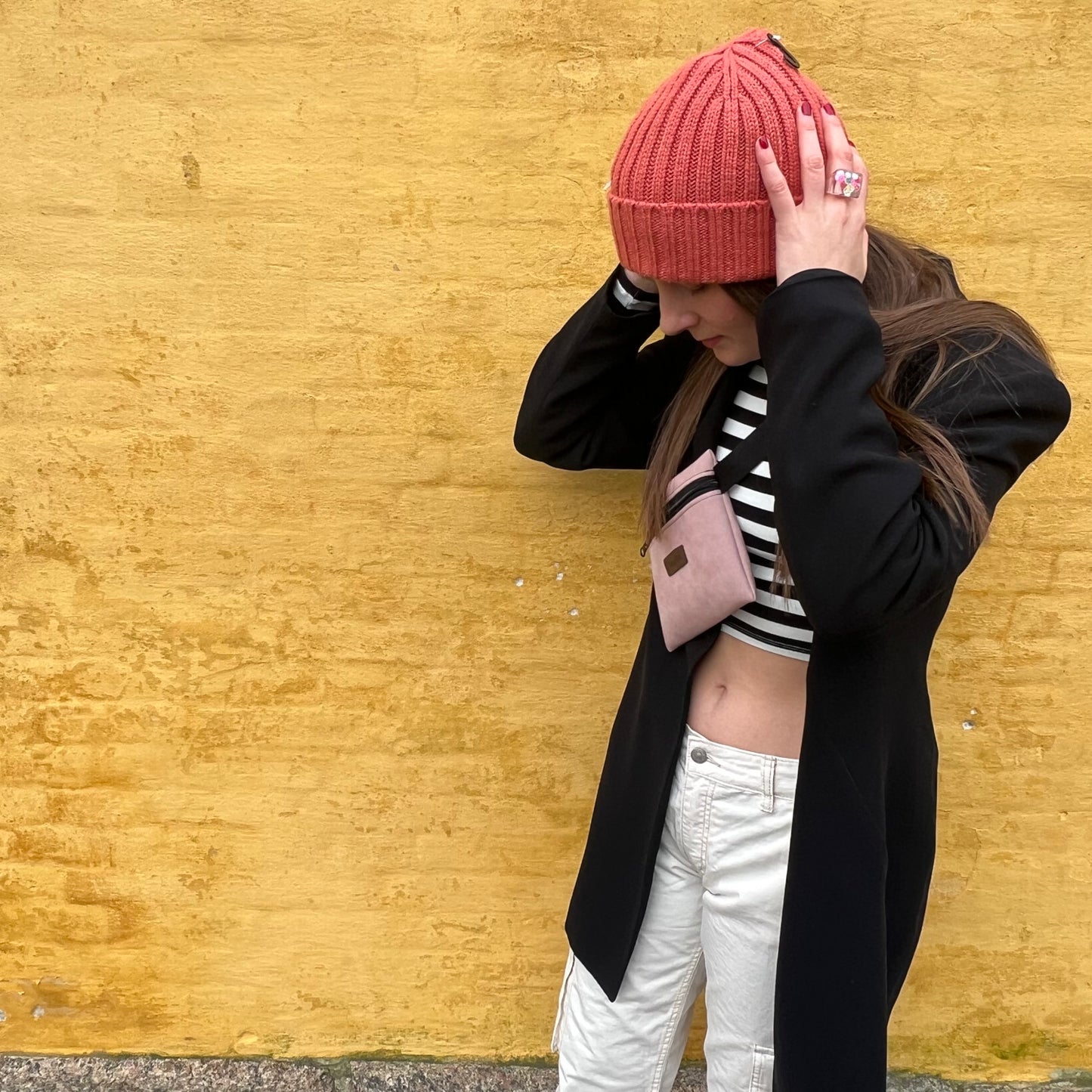 pink belt bag