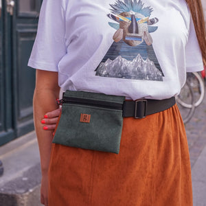 olive green belt bag