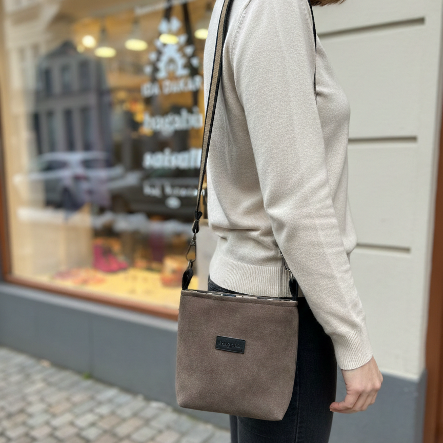 Cacao Brown Alcantara Marshmallow Bag