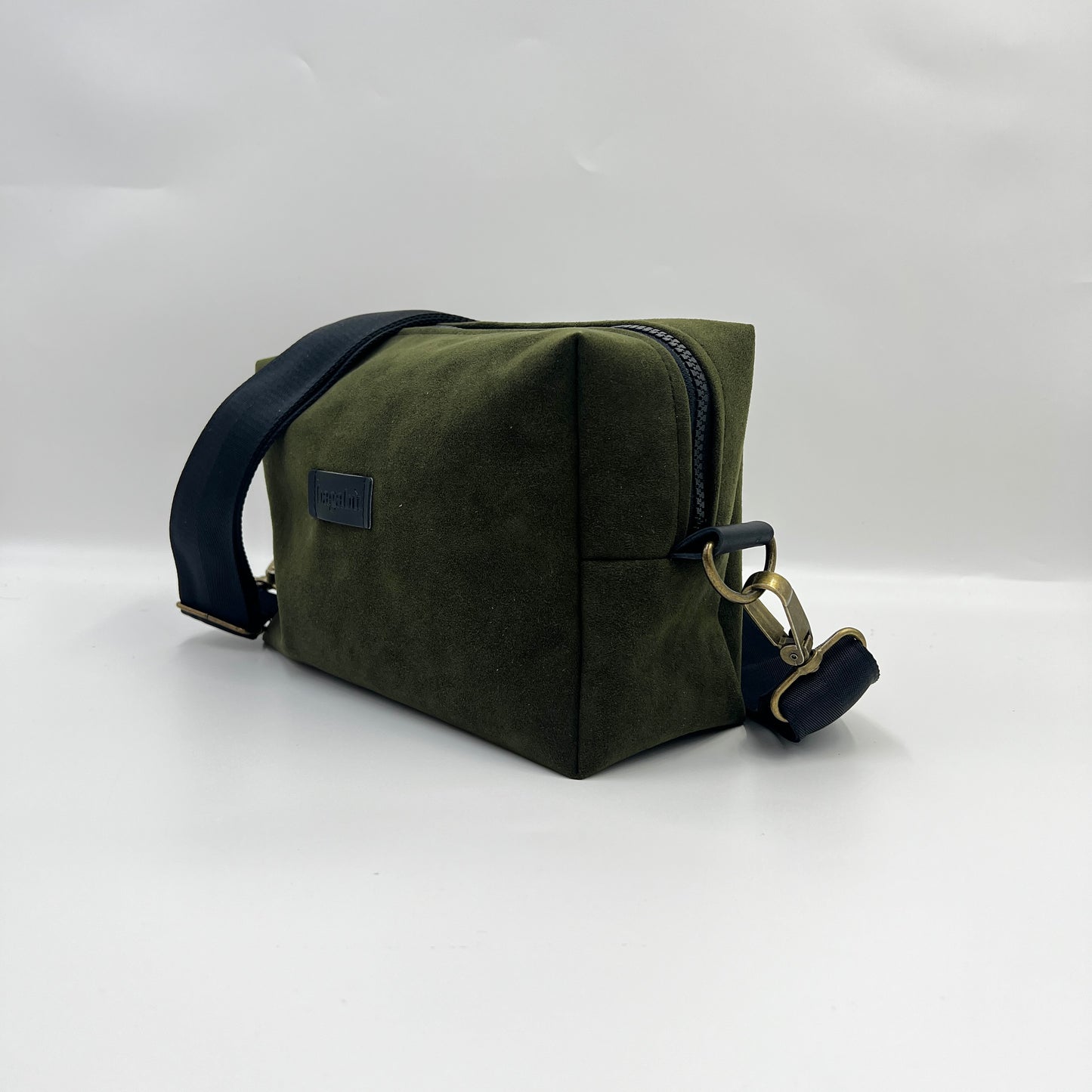 Moss Green Alcantara Bag + Red Mini Toiletry 🎁