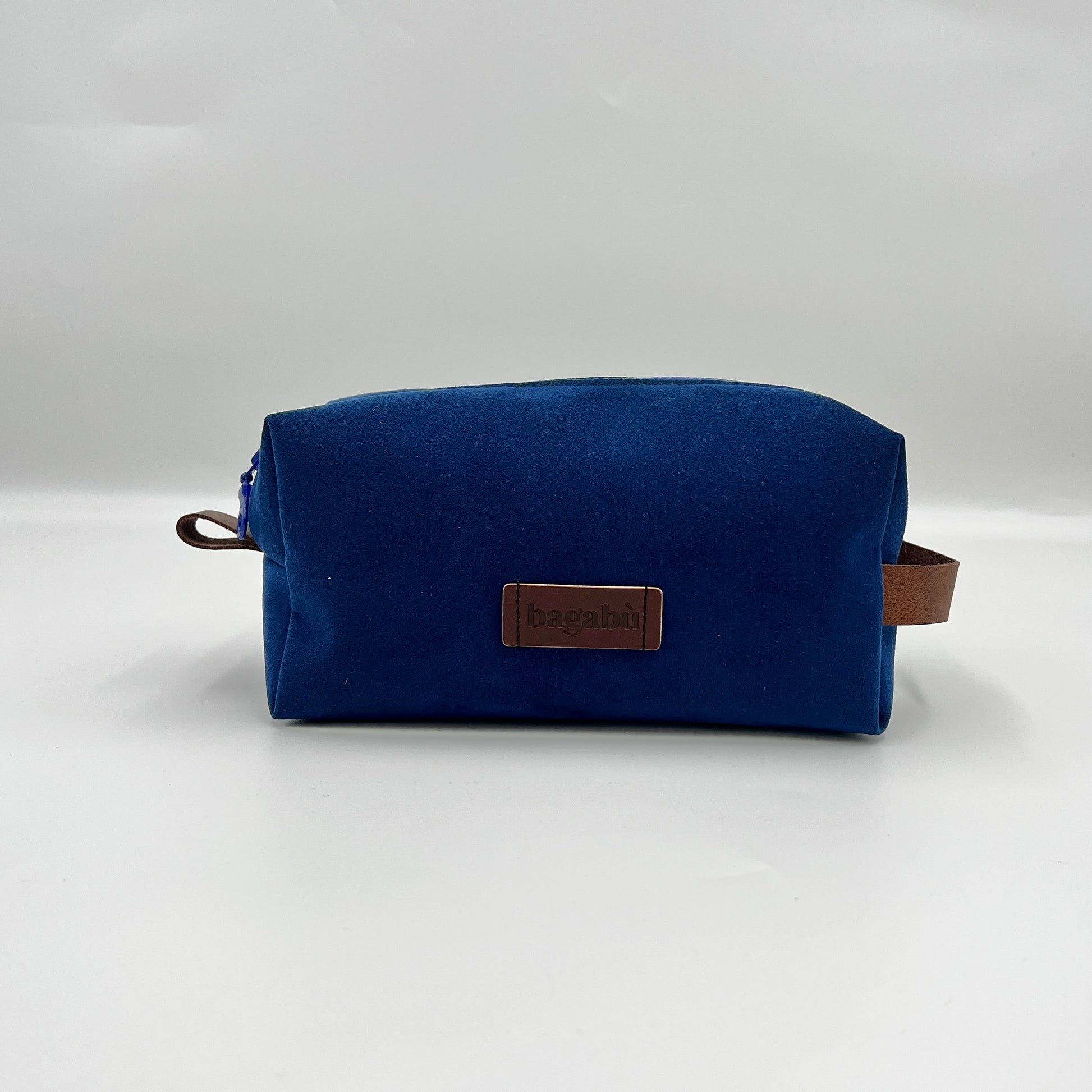 blue toiletry bag