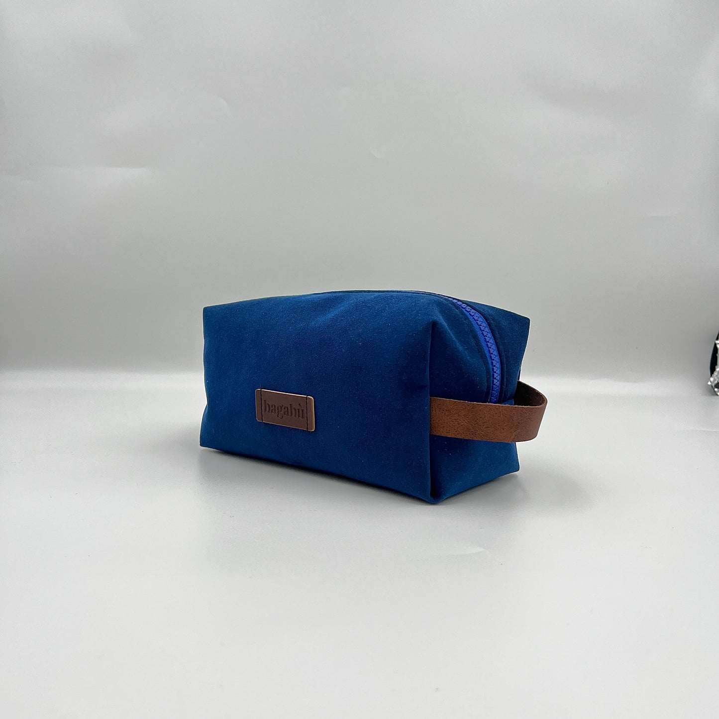 blue toiletry bag