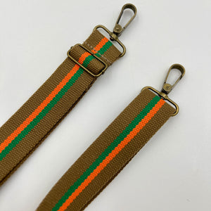 Brown and Orange Green Shoulder Strap