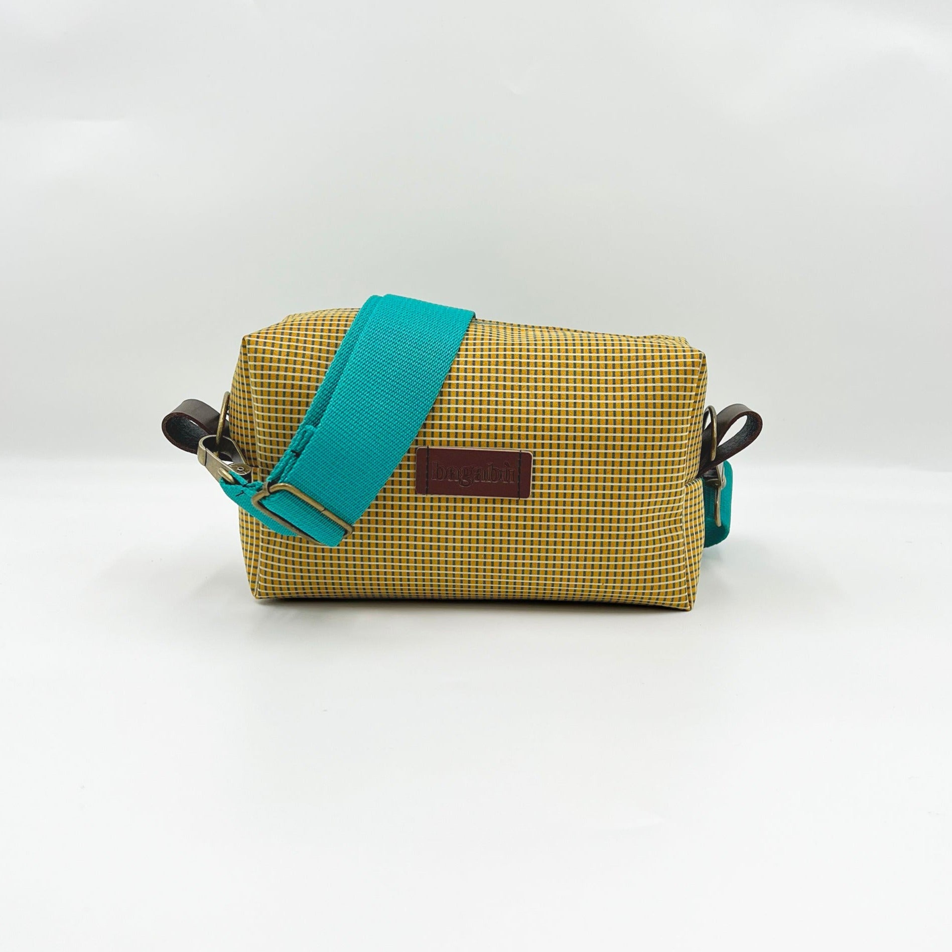 yellow with stripes bag