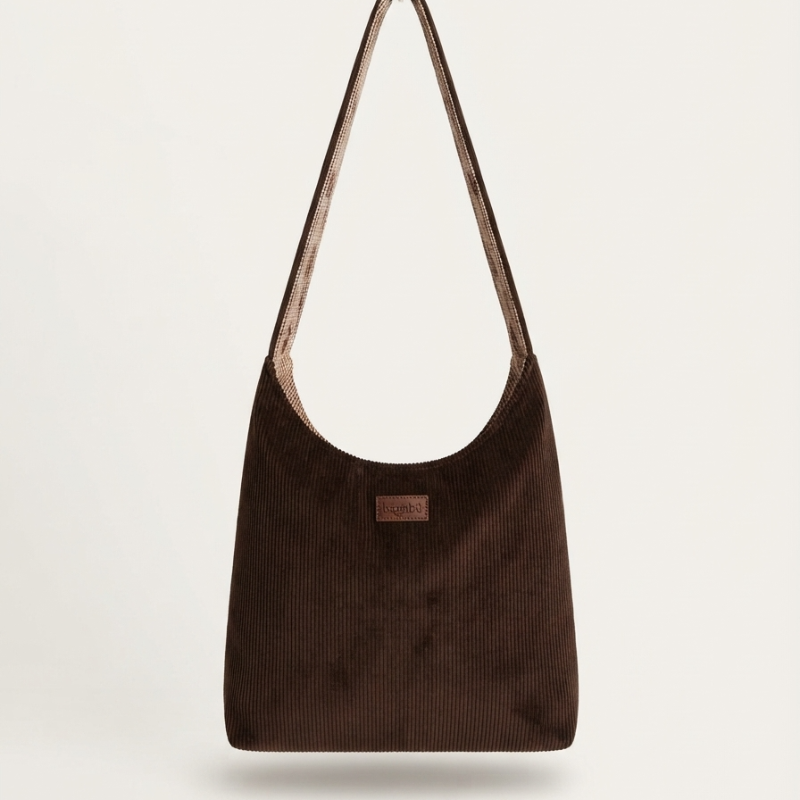 brown corduroy bag