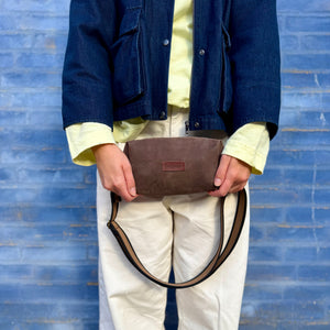 brown leather bag