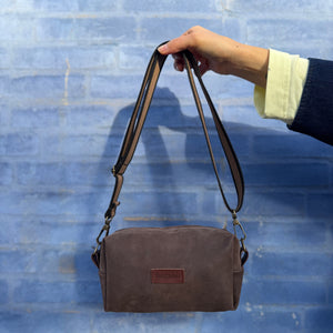 brown leather bag