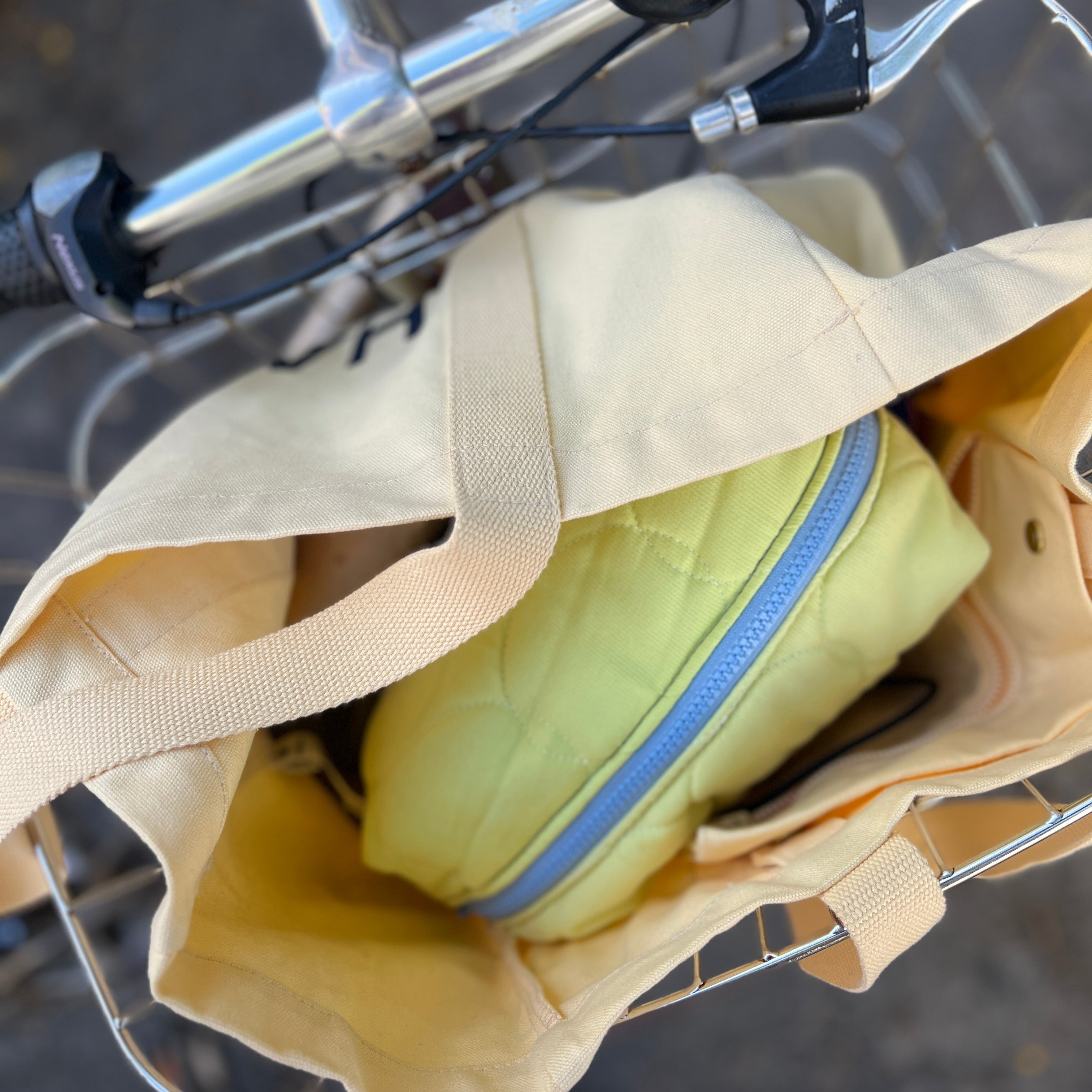 butter yellow toiletry bag