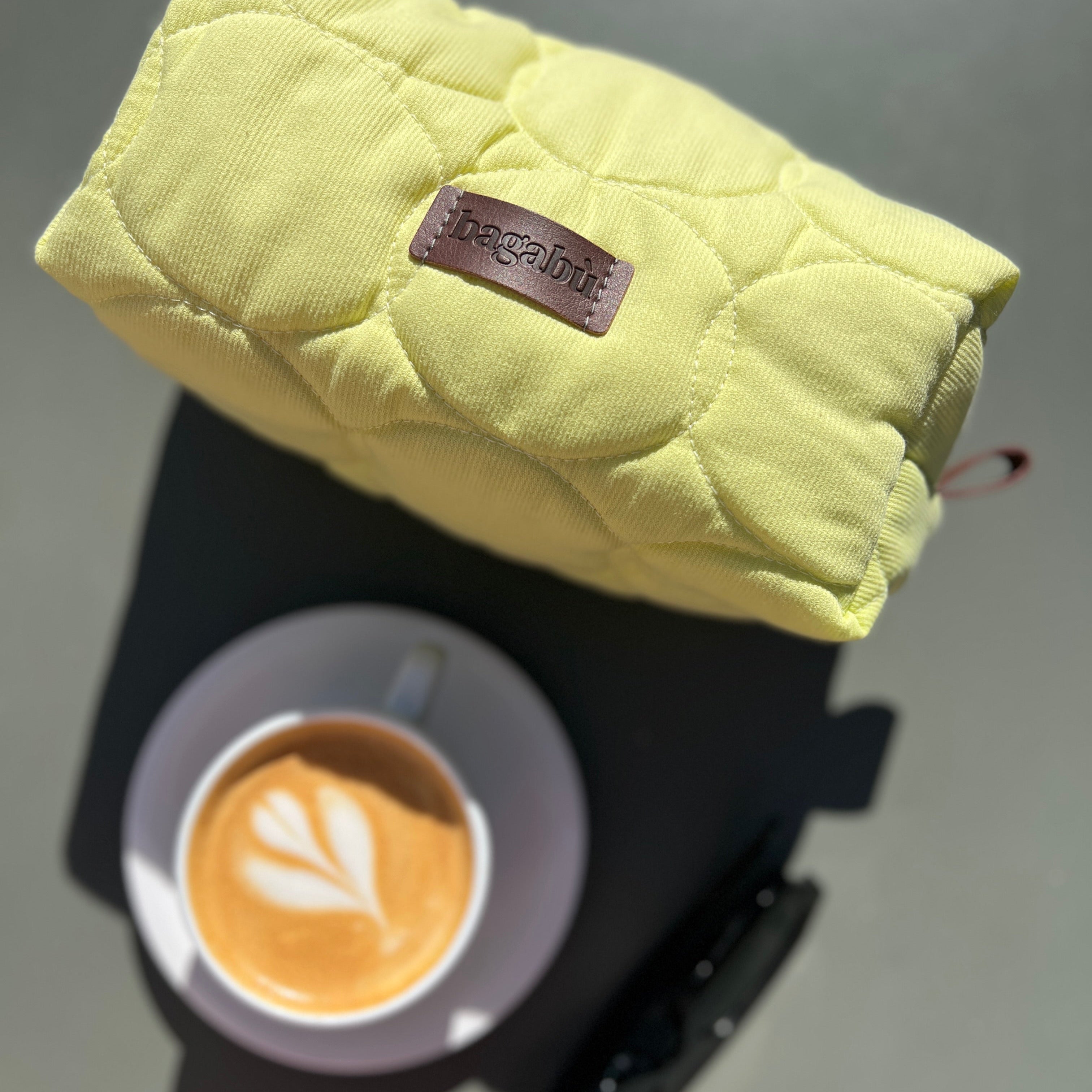 butter yellow toiletry bag
