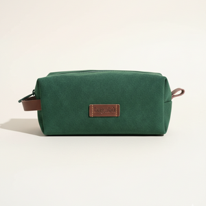 green toiletry bag