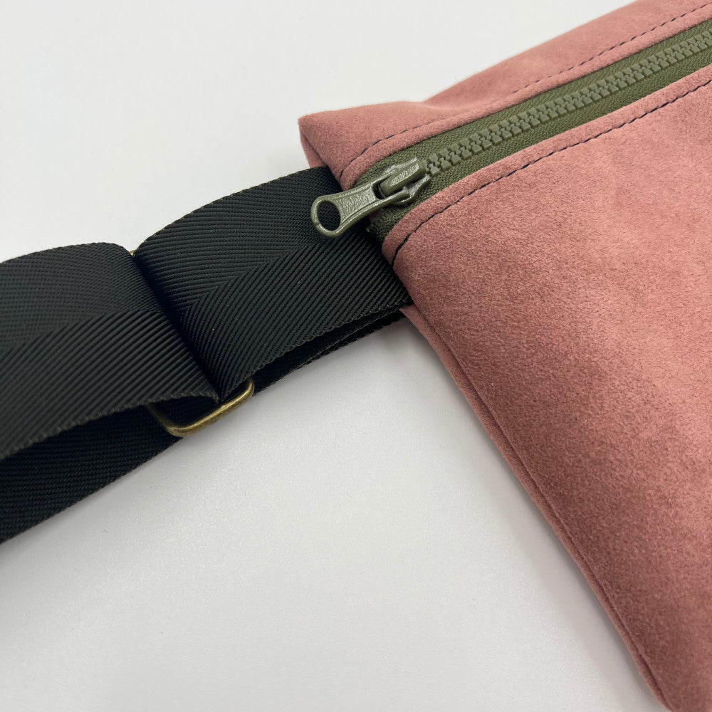 dusty pink belt bag